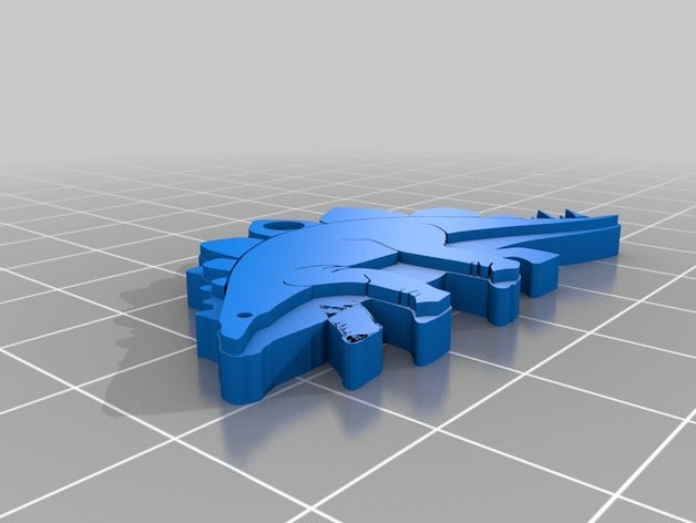 dino chaveiro chaveiros 3d stegosaurus 3D print model - Mito3D