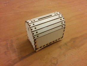 treasure chest piggy bank containers laser lasercut 3d print model - Mito3D