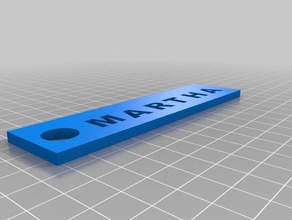 martha's name keychains 3d print model - Mito3D