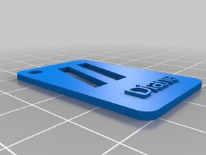 diane vu de porte-clés personnalisé 3d print model - Mito3D