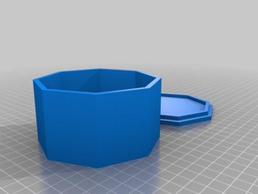 octogon box containers customized 3d print model - Mito3D