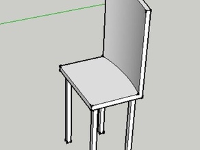 seltsamen Stuhl Modell-Möbel komisch 3d print model - Mito3D