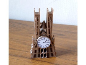 tardis classico della serie 1, la cattedrale di clock mobilia modello orologio medico 3d print model - Mito3D