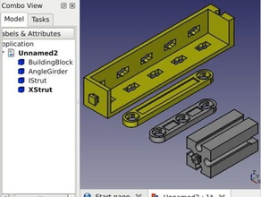 parametrische fischertechnik Teile freecad Bau Spielzeug 3d print model - Mito3D