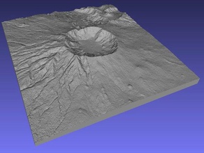 tamboro - indonesia learning 3d maps geography geology mountain topography raised relief map 3d print model - Mito3D
