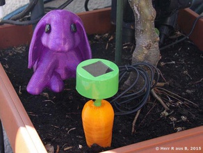 solar bunny decor bunnie carrot garden light rabbit 3d print model - Mito3D