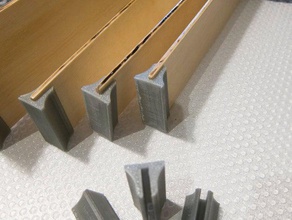 Schublade Teiler Klammer 3,4 mm aus baltischer Birke-Streifen Küche und Esszimmer Haushalt Besteck - Organisation 3d print model - Mito3D