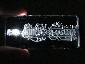 basic led lit badge keychain other acrylic art gear laser lasercut lazzzor ornament 3d print model - Mito3D