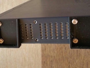 improved parametric mounting bracket parts 1u customizable customized pegboard adapter peg board rack 3d print model - Mito3D