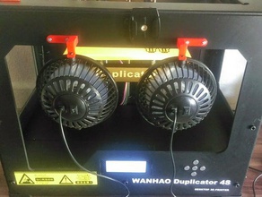 wanhao 4s front fan Klammern 3d-drucken Halterung Kühlung fans duplicator 3d print model - Mito3D