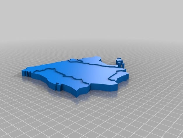 mapa espa reyes chat sfr de l'apprentissage bachillerato catolicos educacion espana historia 3D print model - Mito3D