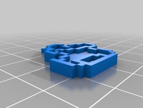 yoshi pixel-art Schlüsselanhänger 3d print model - Mito3D