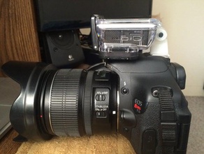 gopro fotocamera dslr hotshoe attacco la canon dlsr 3 hero plus mount 3d print model - Mito3D