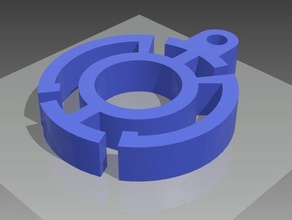 blue lantern core key chain signs & logos green 3d print model - Mito3D