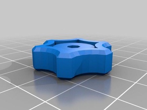 my customized thumb knob - metric m4 hex hand tools 3d print model - Mito3D