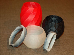 polygon, vase, Tasse, Armband-generator Dekor Kunst Schüssel container customizer home openscad Pflanzer pot shot-Glas swirl twisted 3d print model - Mito3D