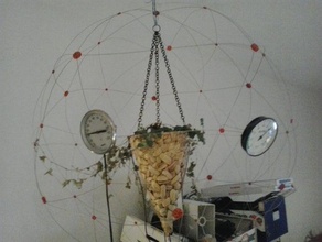 wireframe cupola connettori matematica arte geode una geodetica sfera 3d print model - Mito3D