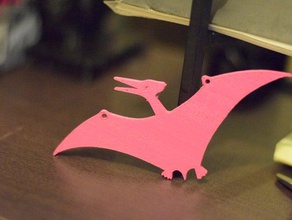 pterodattilo loop catena gioielli dinosauro ciondolo 3d print model - Mito3D