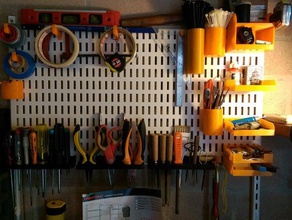 stack pegboard alternative set tool holders & boxes peg board tools holder 3d print model - Mito3D