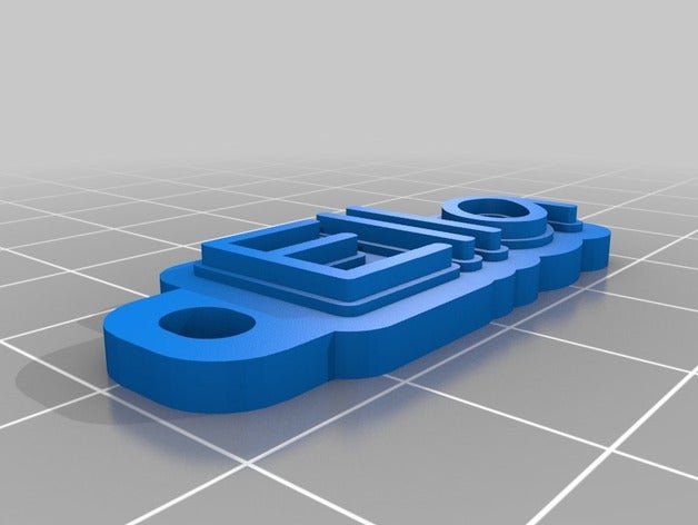 ella keyring organization customized 3D print model - Mito3D