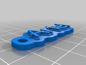ariel Anahtarlık organizasyon özelleştirilmiş 3d print model - Mito3D