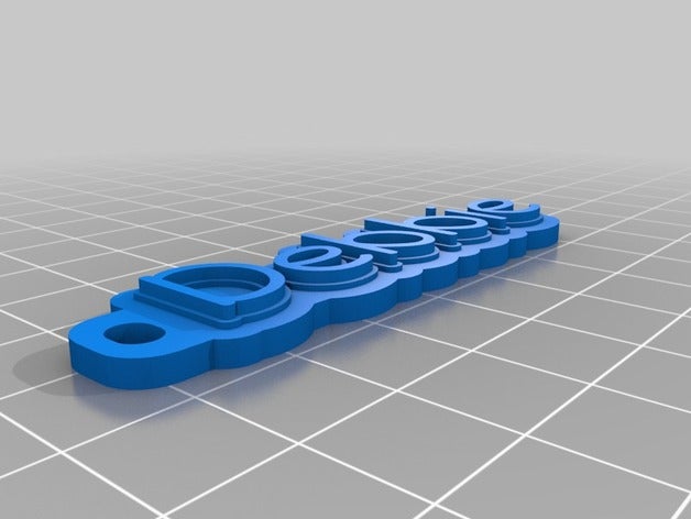 debbie keyring organization customized 3D print model - Mito3D