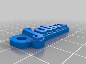 mi personalizados multilínea tag llavero organización personalizado 3d print model - Mito3D