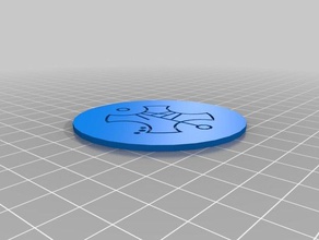 il mio personalizzato circolare gallifreyan moneta monete & distintivi su misura 3d print model - Mito3D
