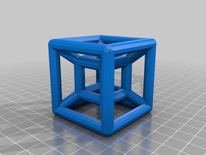 jgui tesseract 44 mm 0 Grad Mathe-Kunst kundengebundene 3d print model - Mito3D