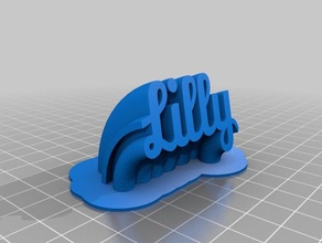 lilly Dekor kundengebundene 3d print model - Mito3D