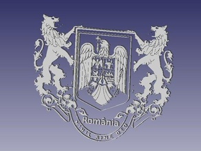 stema romaniei 1990-2012 v01 escudo de armas 3d print model - Mito3D