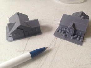 des maisons à l'échelle n bâtiments et structures de modèle trains échelle 3d print model - Mito3D