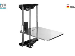 aluminium arms z-axis upgrade - makes your replicator 2 2x real tool 3d printer parts build plate platform glas glass metal part z-stage z axis stage 3d print model - Mito3D