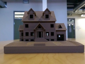 house scale model buildings & structures home maison maquette 3d print model - Mito3D