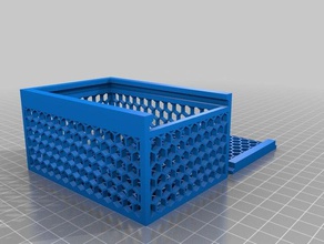 özel parametrik altıgen delik kutumu kaplar özelleştirilmiş 3d print model - Mito3D