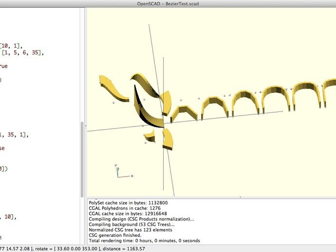 bezier kütüphane openscad diğer coffeescript 3D print model - Mito3D