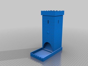 castle keep dice tower toy & game accessories board games wargames 3d print model - Mito3D