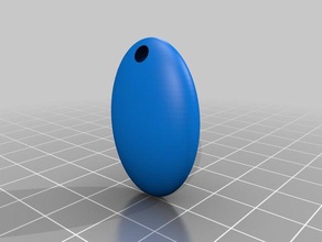 il mio personalizzato oval key-ring di progettazione 1 i portachiavi su misura 3d print model - Mito3D