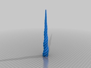 unicorn horn other openscad part 3d print model - Mito3D