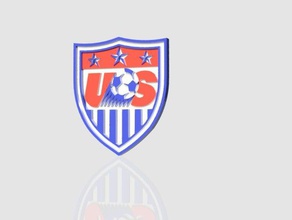 usmnt logo accessoires de jeu le soccer nous football 3d print model - Mito3D
