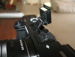 sony a6000 hot shoe cover & bounce flash de la caméra rebond chaude chaussure griffe 3d print model - Mito3D