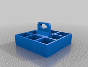 eight-bin tote w lid containers bins carry container holder organization storage 3d print model - Mito3D