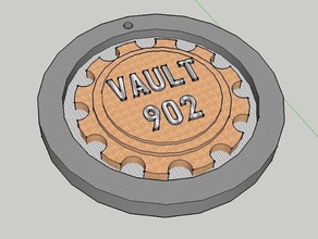 fallout 4 vault 902 necklace - work progress keychains brotherhood hal-con martime rangers novascotia vault902 3d print model - Mito3D