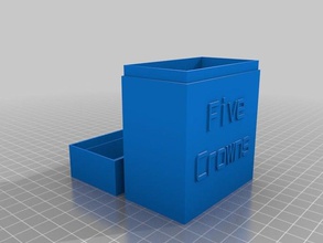 plain five crowns card case office customized 3d print model - Mito3D