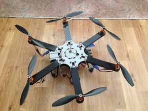 hewballs hexacopter fpv variant rc vehicles 3d drone hexcopter multi-rotor naze32 quad sketchup 3d print model - Mito3D