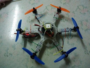 hexacopter hex6 version mini flame wheel style quadcopter frame r c vehicles 3d print model - Mito3D