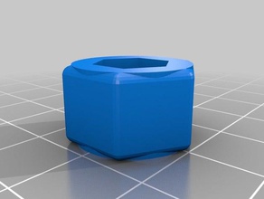 mi personalizados tuerca hexagonal de mando no sólo prusa i3 hephestos Impresora 3d las piezas personalizado 3d print model - Mito3D