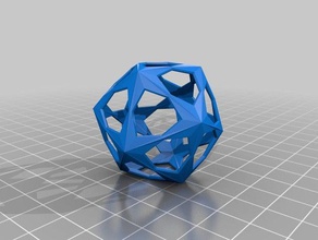 star icosahedron 2 rotation & thick changed math art 3d print model - Mito3D