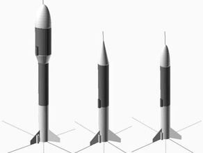 personalizable modular modelo de cohete hobby personalizador haack la serie openscad el 3d print model - Mito3D