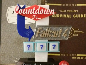 fallout countdown desk sign toy & game accessories 4 nuka-c 3d print model - Mito3D
